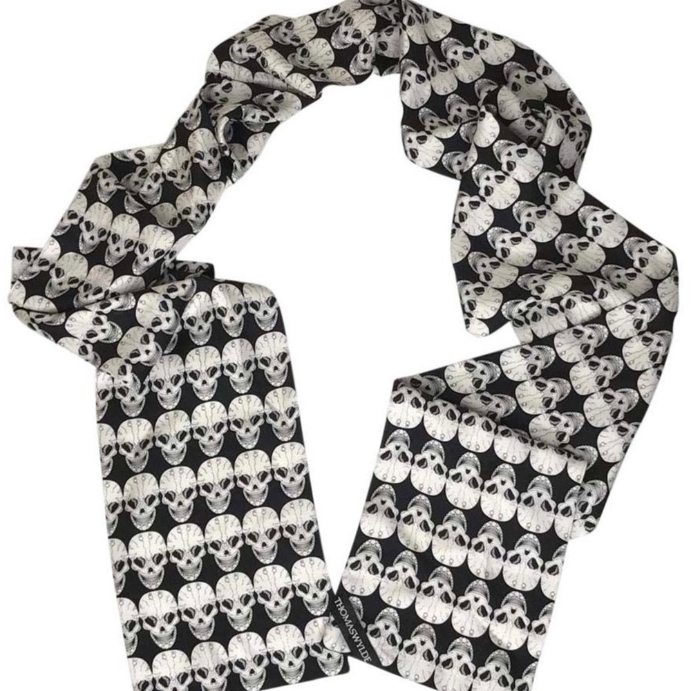Thomas Wylde Iconic Skull Silk Scarf
